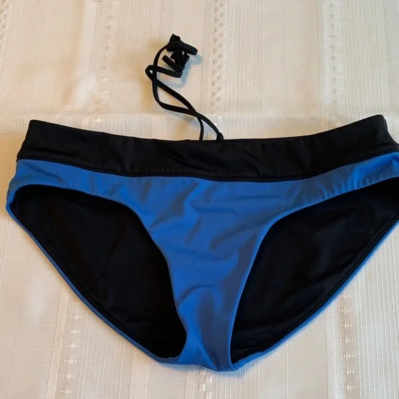 Lululemon athletica Tidal Flow Full Bottom Bikini Black Blue Sun-Ready Sz Small - Picture 3 of 11